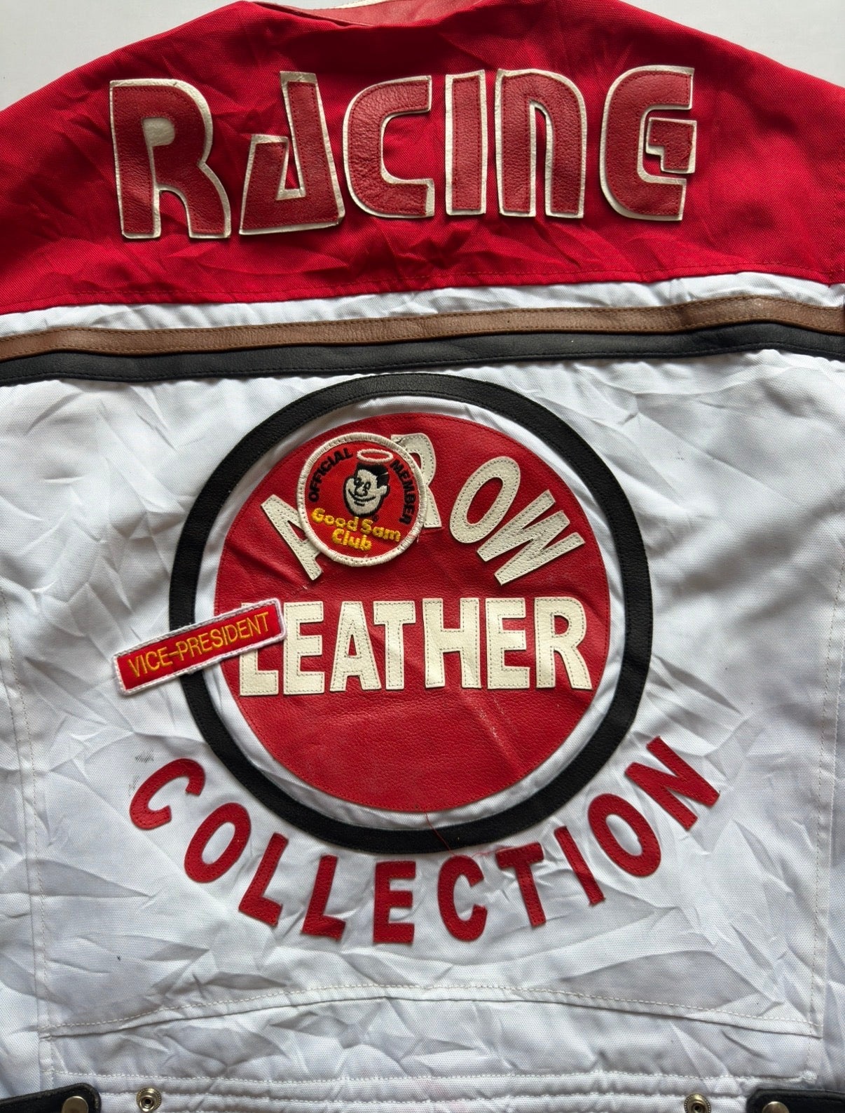 VINTAGE RARE ARROW LEATHER MOTORBIKE RACING JACKET