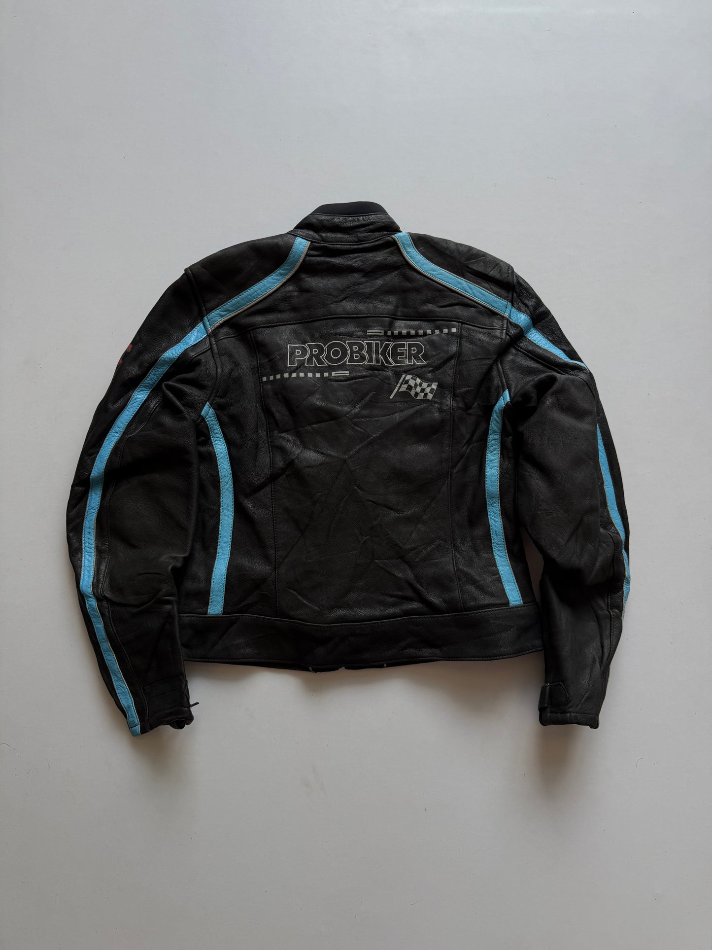 VINTAGE PRO BIKER LEATHER RACING JACKET