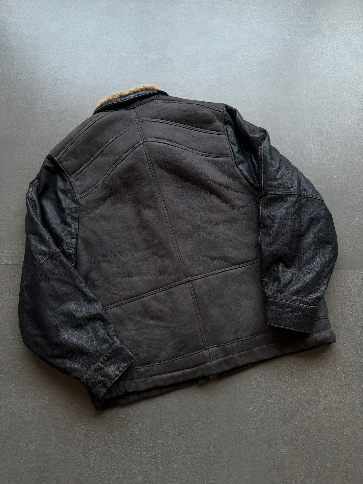 VINTAGE FUR SUEDE LEATHER JACKET