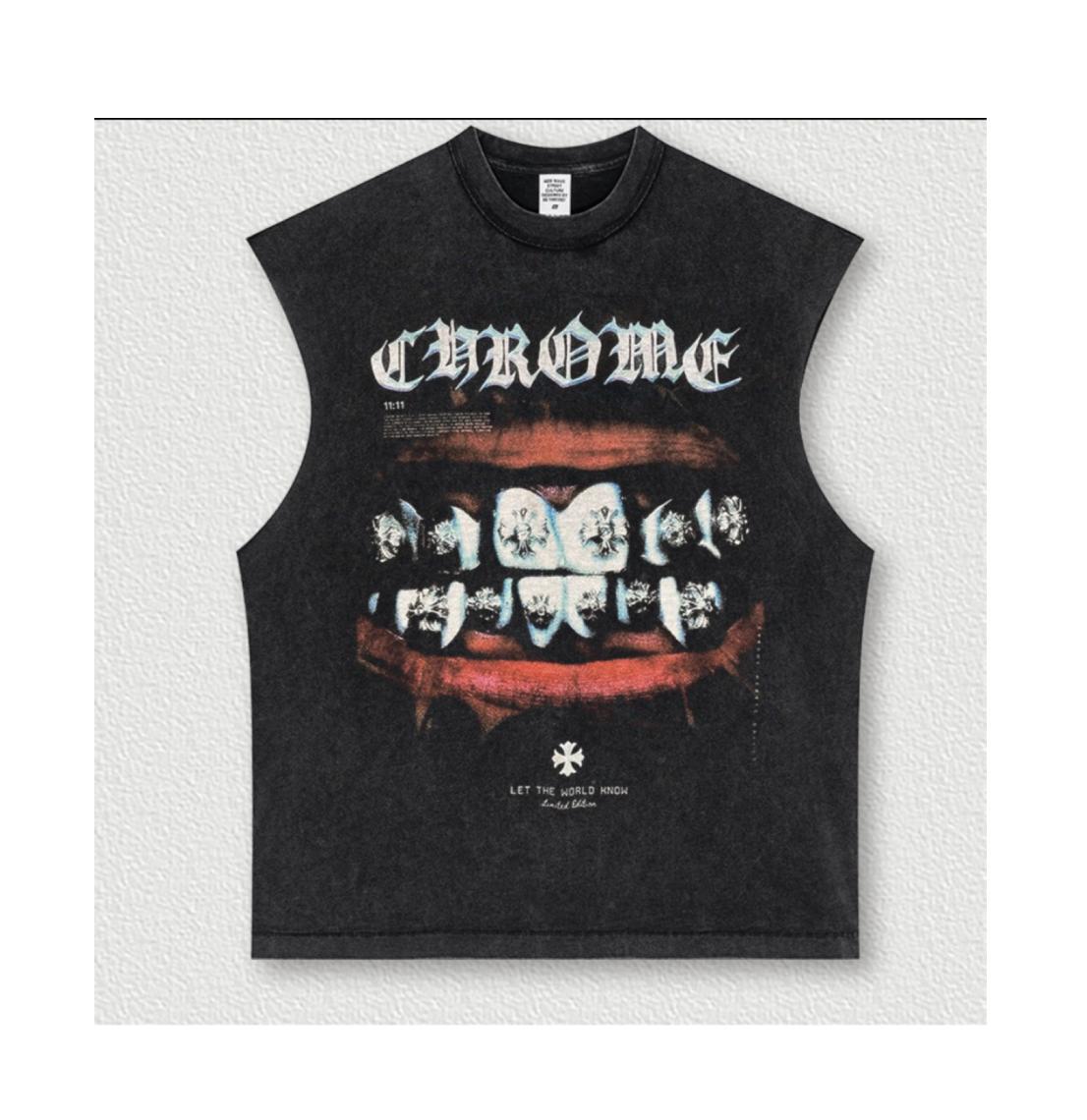 ELLC STUDIO ACID WASH SLEEVES TEE