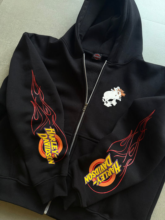 VINTAGE HARLEY HOODED ZIPPER