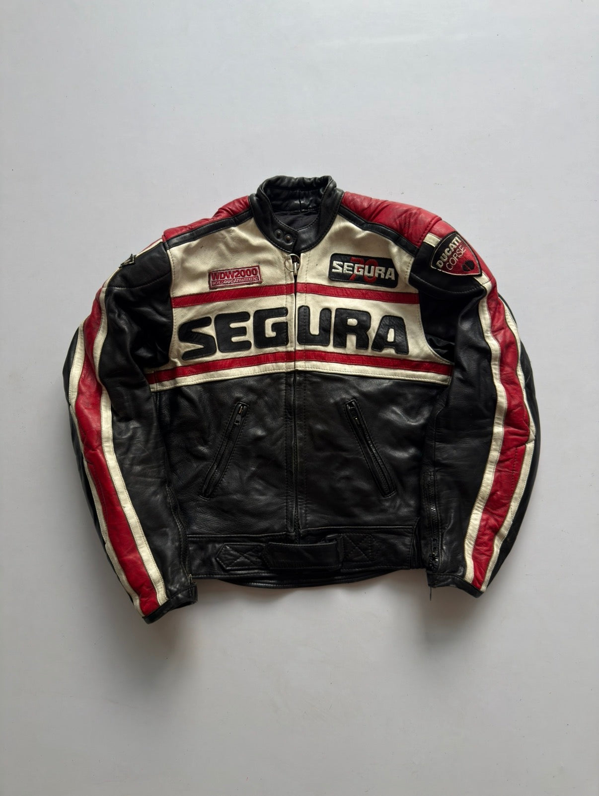 VINTAGE SEGURA DUCATI CORSE LEATHER RACING JACKET