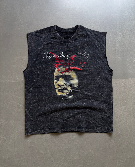 VINTAGE INSPIRED ACID WASH SLEEVES TEE