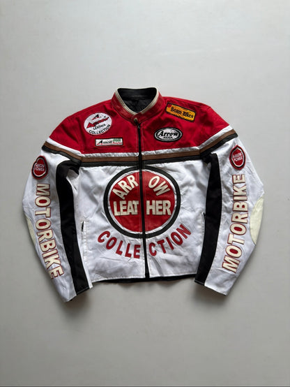 VINTAGE RARE ARROW LEATHER MOTORBIKE RACING JACKET