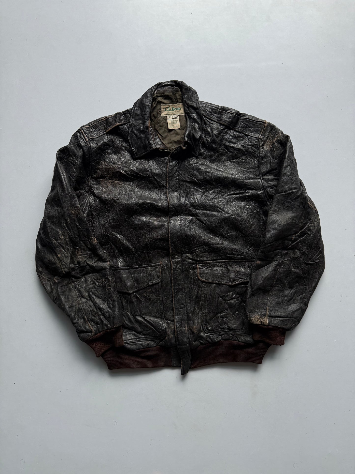 VINTAGE LL BEAN LEATHER JACKET