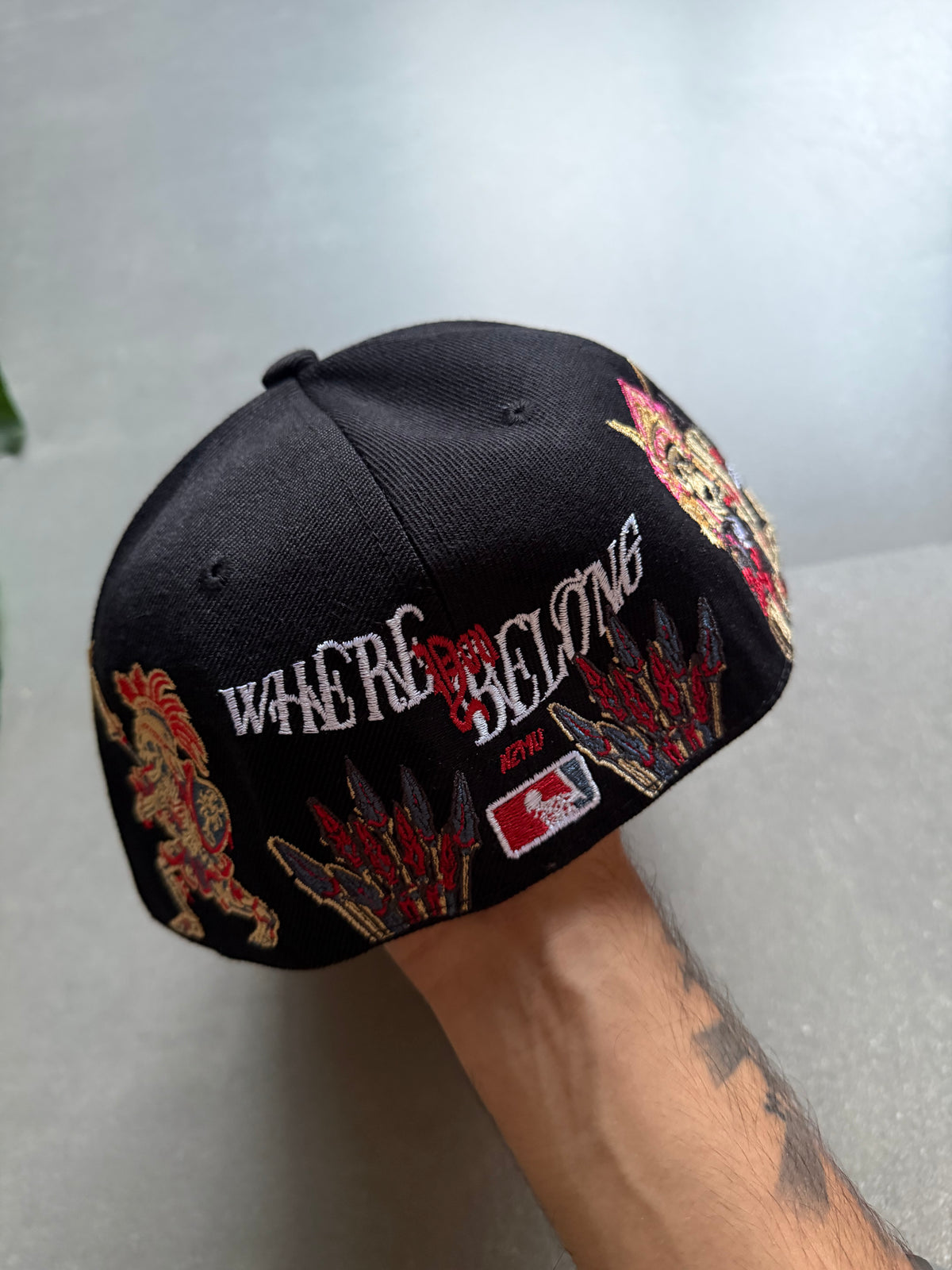 ANGELS EMBROIDERED FITTED CAP