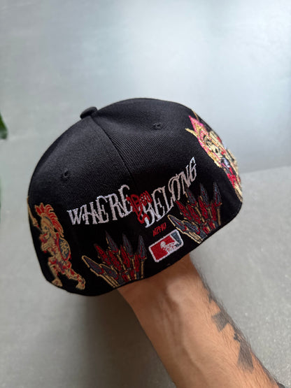 ANGELS EMBROIDERED FITTED CAP