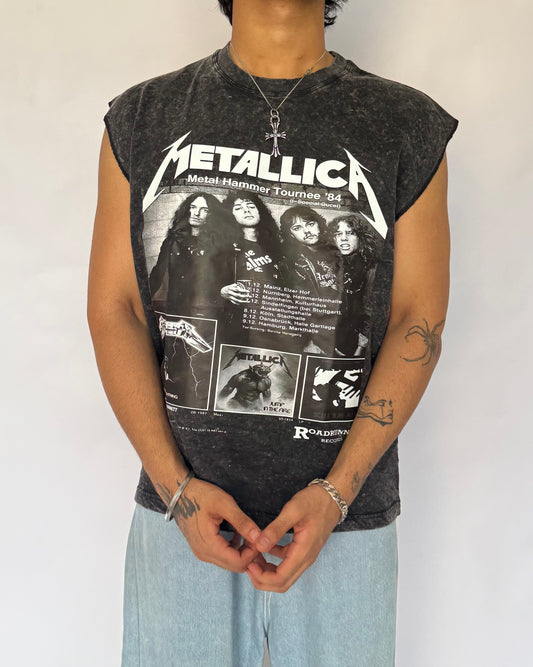 ELLC STUDIO ACID WASH SLEEVES TEE
