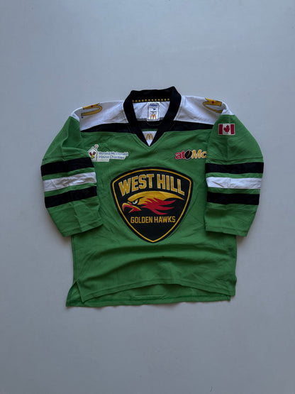 VINTAGE ATO MC WEST HILL GOLDEN HAWKS HOCKEY JERSEY