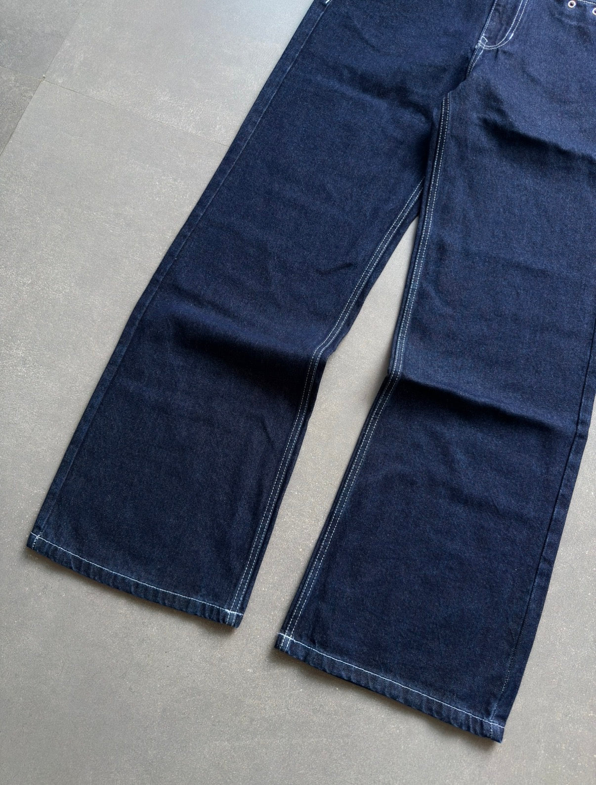 RAW INDIGO WIDE LEG DENIM
