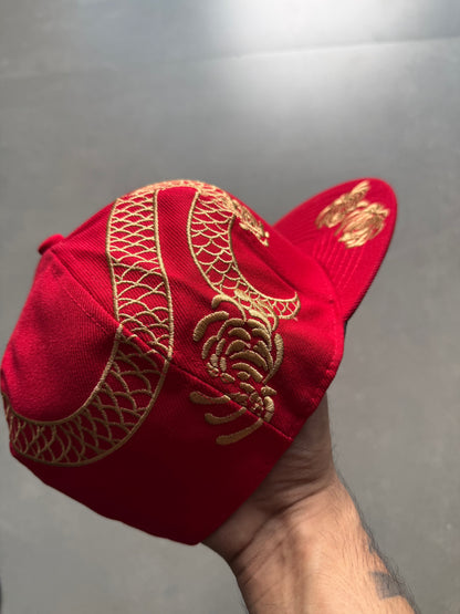 CUSTOMISED RED SOX FITTED HAT