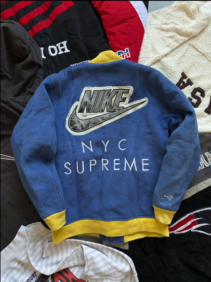 VINTAGE RARE Nike SB X SUPREME ME VARSITY JACKET