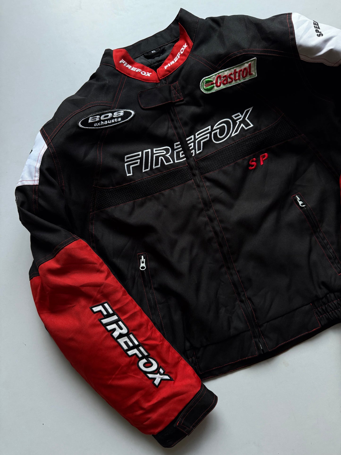 VINTAGE FIREFOX RACING JACKET 
(Rare find) (Safety pads)