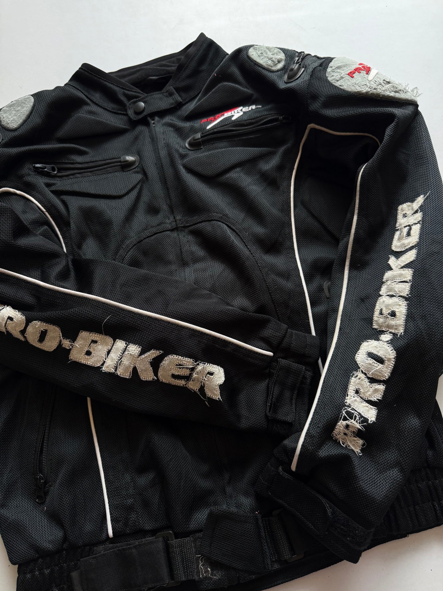 VINTAGE PRO BIKER RACING JACKET (safety pads)