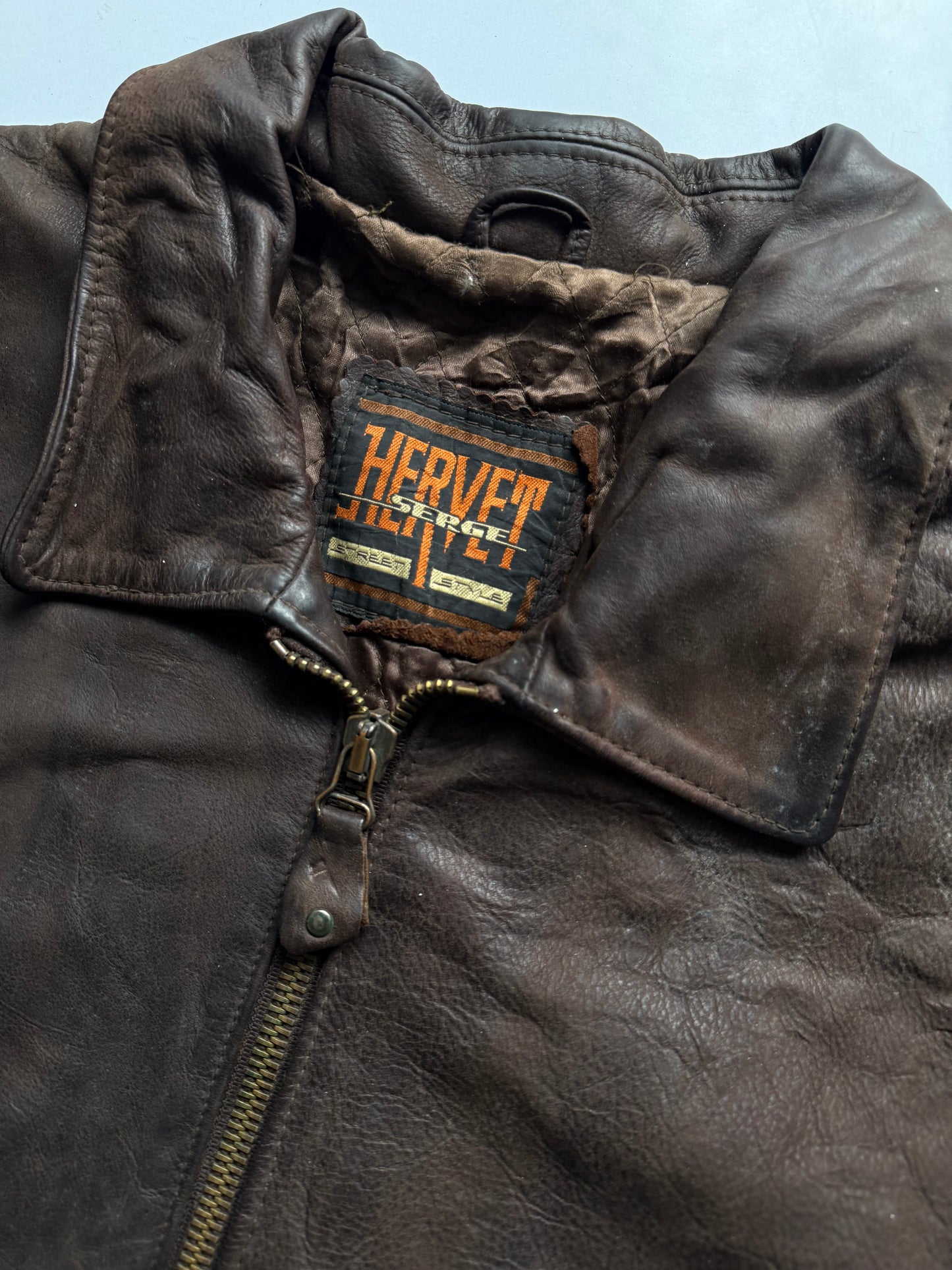 VINTAGE HERVET SERGE LEATHER JACKET