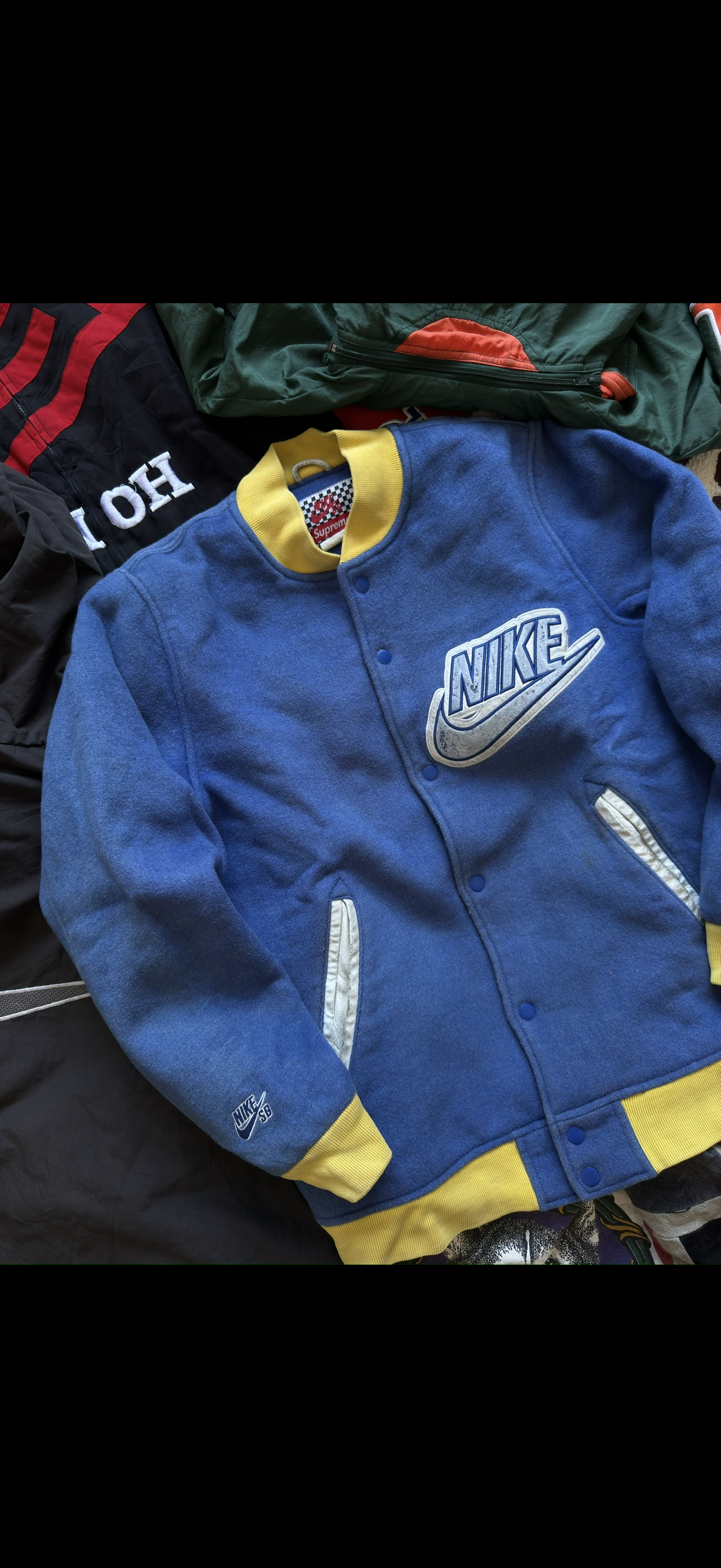 VINTAGE RARE Nike SB X SUPREME ME VARSITY JACKET