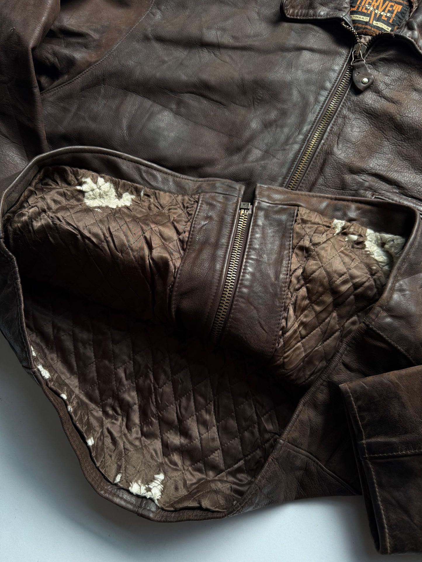 VINTAGE HERVET SERGE LEATHER JACKET