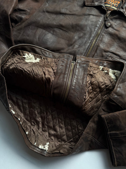 VINTAGE HERVET SERGE LEATHER JACKET