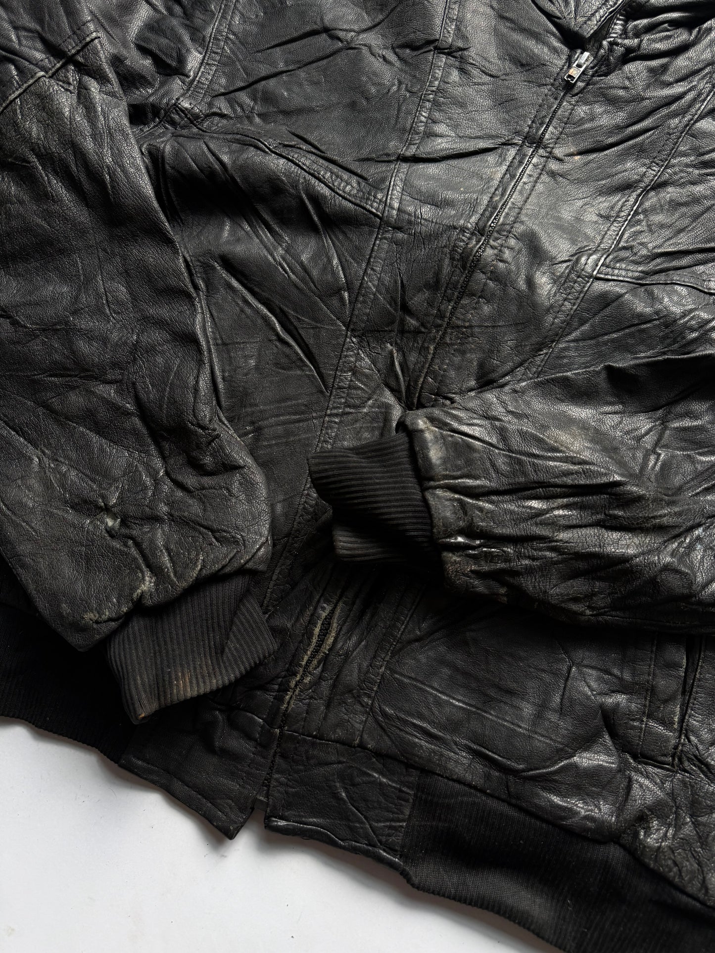 VINTAGE WORLD MAP LEATHER JACKET
