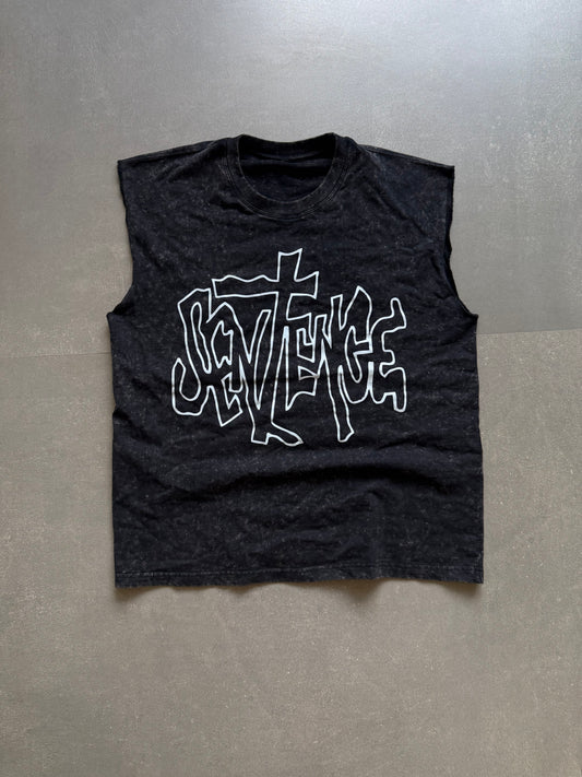 ELLC STUDIO ACID WASH SLEEVES TEE
