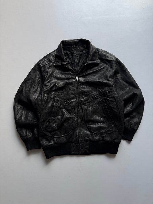 VINTAGE LEATHER JACKET (Detectable collar)