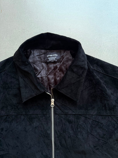 VINTAGE LETTER COMO SUEDE VELVET JACKET