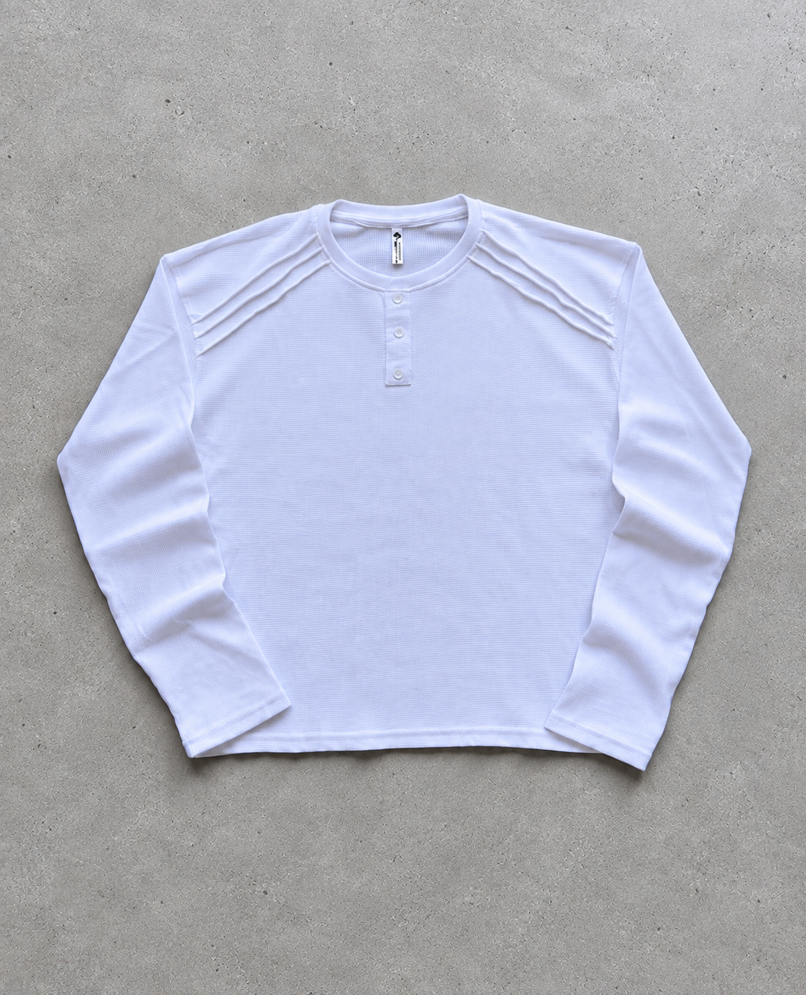 WAFFLE KNIT HENLEY