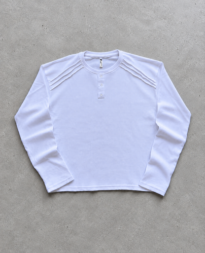 WAFFLE KNIT HENLEY
