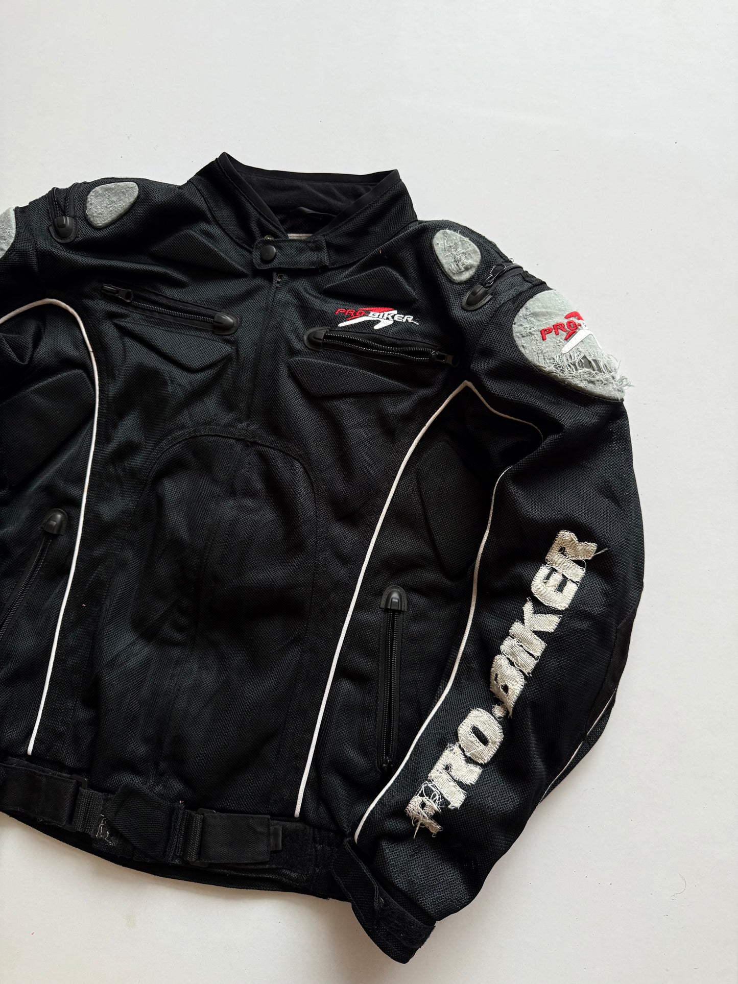 VINTAGE PRO BIKER RACING JACKET (safety pads)