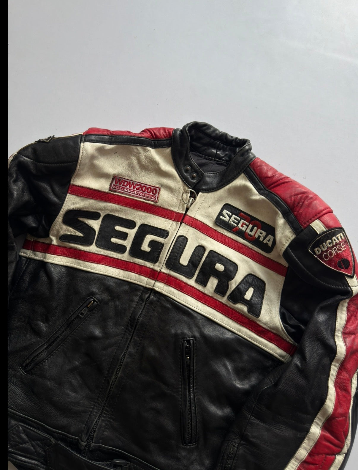VINTAGE SEGURA DUCATI CORSE LEATHER RACING JACKET