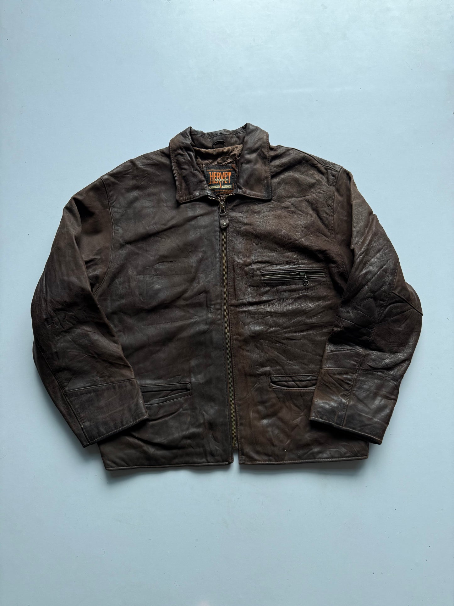 VINTAGE HERVET SERGE LEATHER JACKET