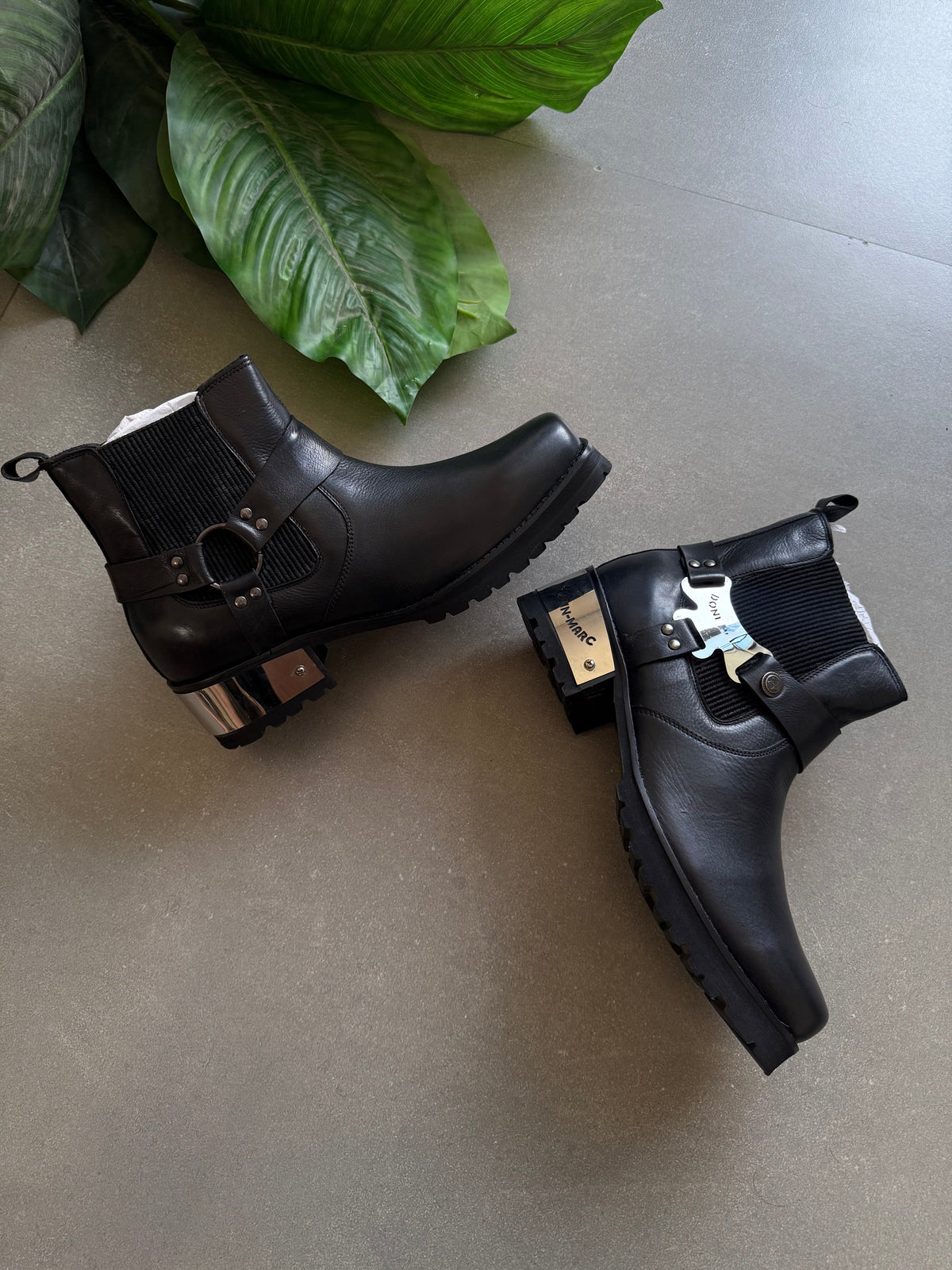 VINTAGE STYLE HARNESS GENIUNE LEATHER BOOTS