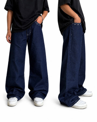 RAW INDIGO WIDE LEG DENIM
