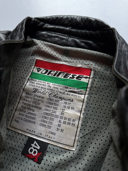 VINTAGE 90’s RARE DAINESE LEATHER RACING JACKET 
(Rare find) (Safety pads)