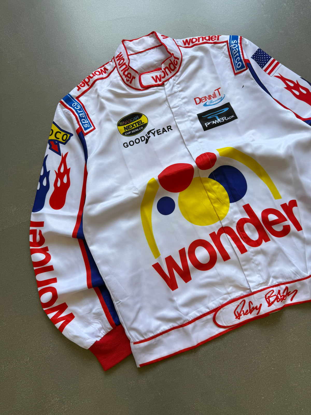 VINTAGE WONDER BREAD BOMBER RACING JACKET