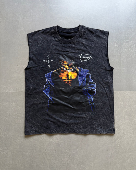 ELLC STUDIO ACID WASH SLEEVES TEE