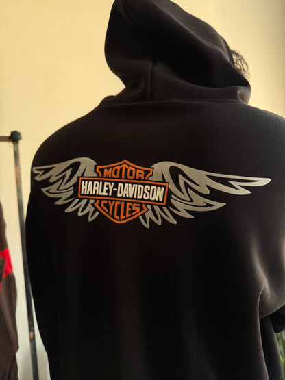 VINTAGE Y2K STYLE HARLEY  HOODED ZIPPER