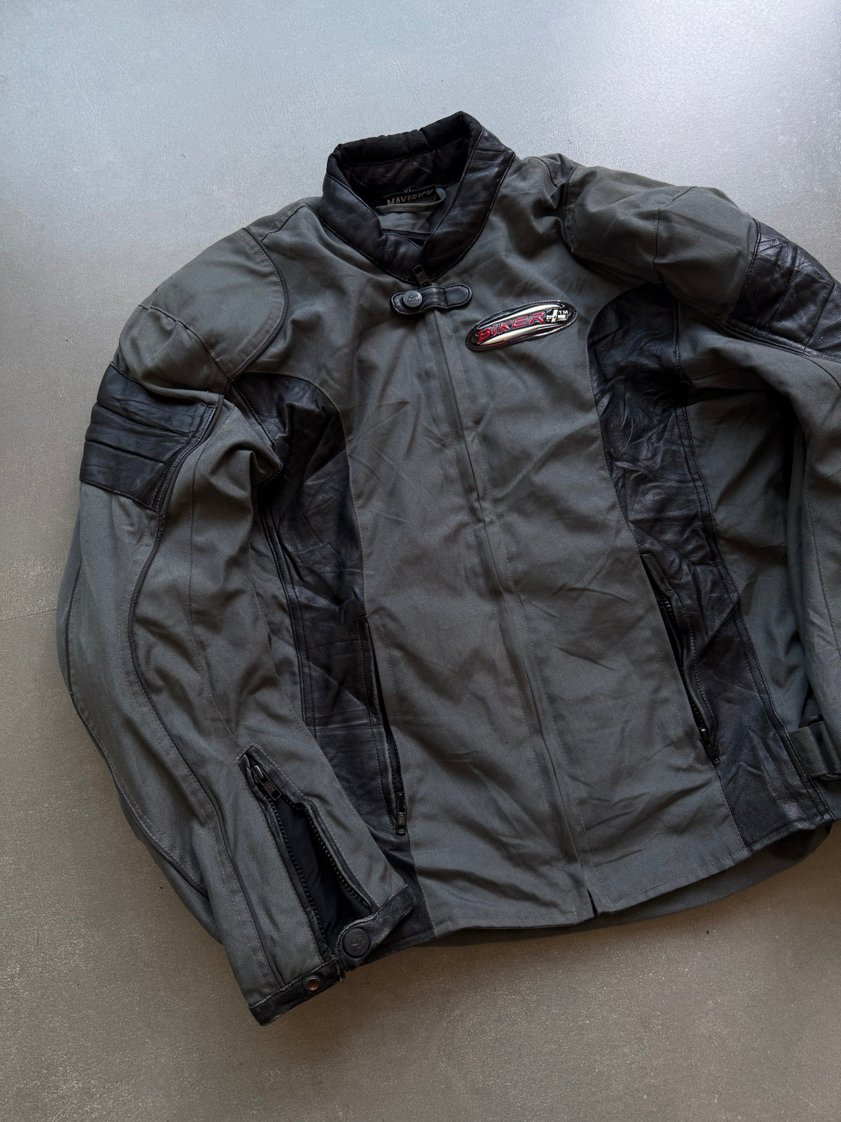 VINTAGE BIKER PLUS JACKET (safety pads)