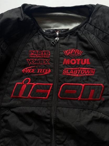 VINTAGE ICON MOTORS RACING JACKET 
(Looks good) (safety pads)