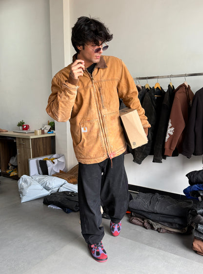 VINTAGE CARHARTT J140 BLK DUCK CANVAS JACKET (rare find)
