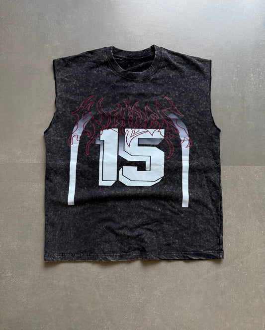 ELLC STUDIO ACID WASH SLEEVES TEE