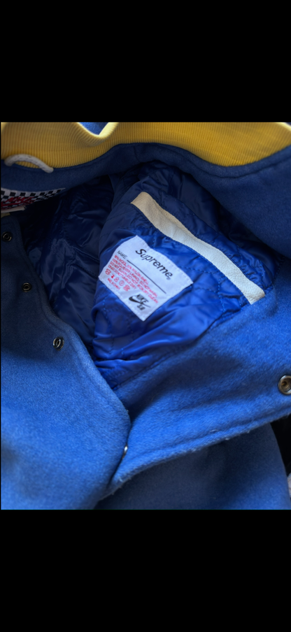 VINTAGE RARE Nike SB X SUPREME ME VARSITY JACKET