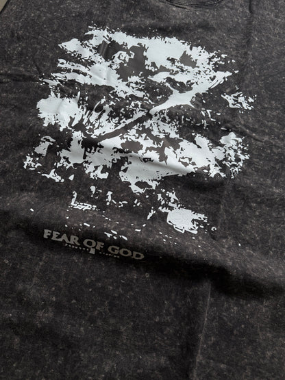 ELLC STUDIO ACID WASH SLEEVES TEE