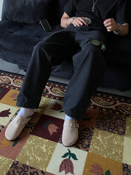 VINTAGE WASHED LOOSE FIT DENIM