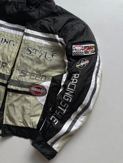 VINTAGE RACING STYLE OVER SPEED RACING JACKET (safety pads)