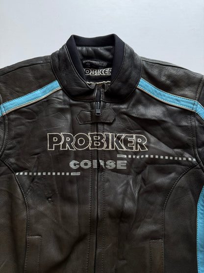 VINTAGE PRO BIKER LEATHER RACING JACKET