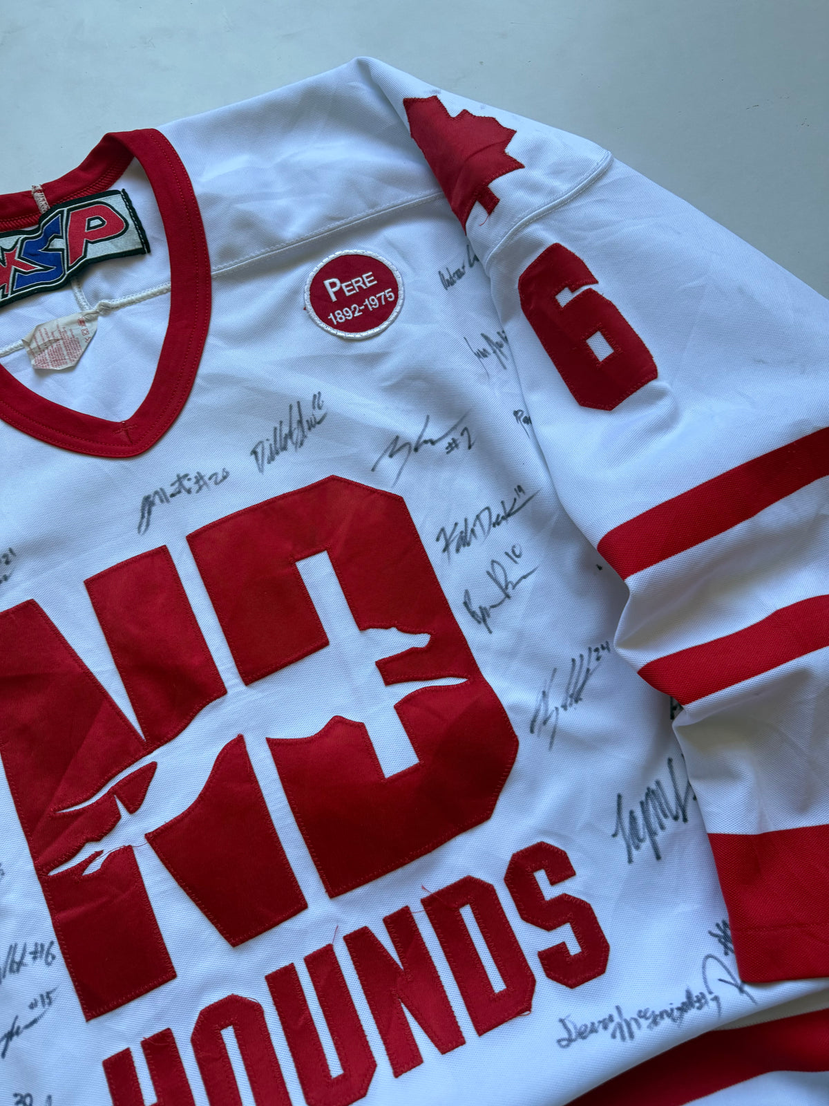 VINTAGE SP HOUNDS SIGN HOCKEY JERSEY