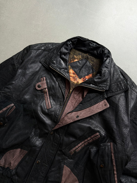 VINTAGE DESIGNER LEATHER JACKET 
(Rare find)