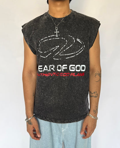 ELLC STUDIO ACID WASH SLEEVES TEE