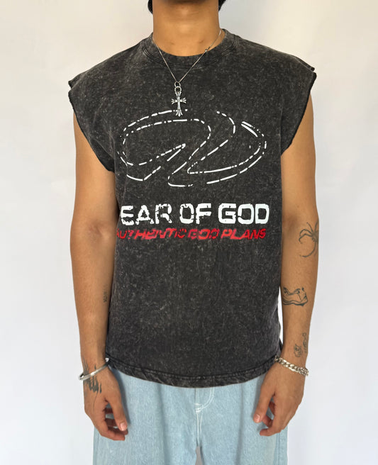 ELLC STUDIO ACID WASH SLEEVES TEE